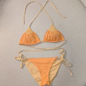 H&M String Orange Swimsuit